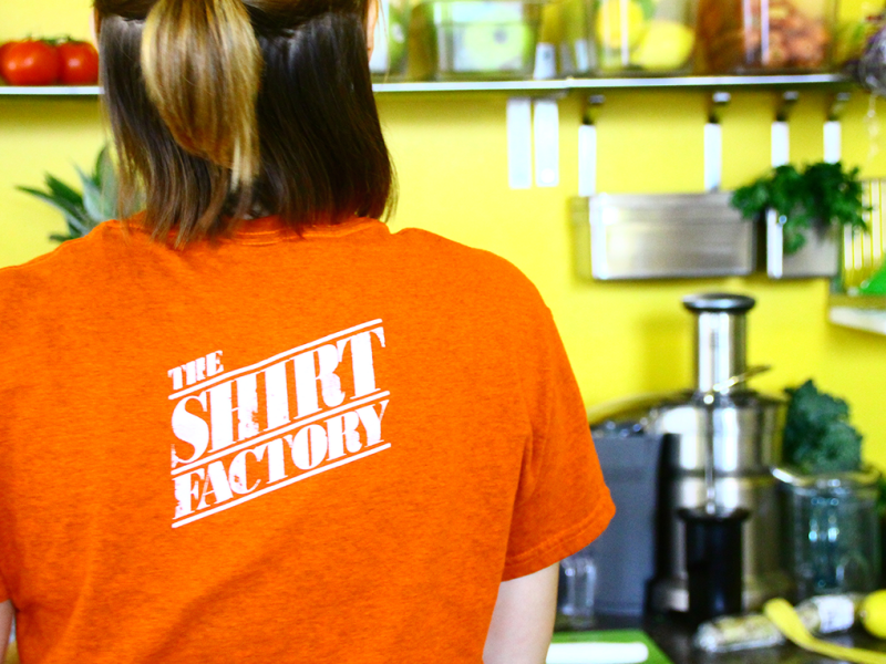 deusXmedia's Shirt Factory Cafe marketing & Web design portfolio